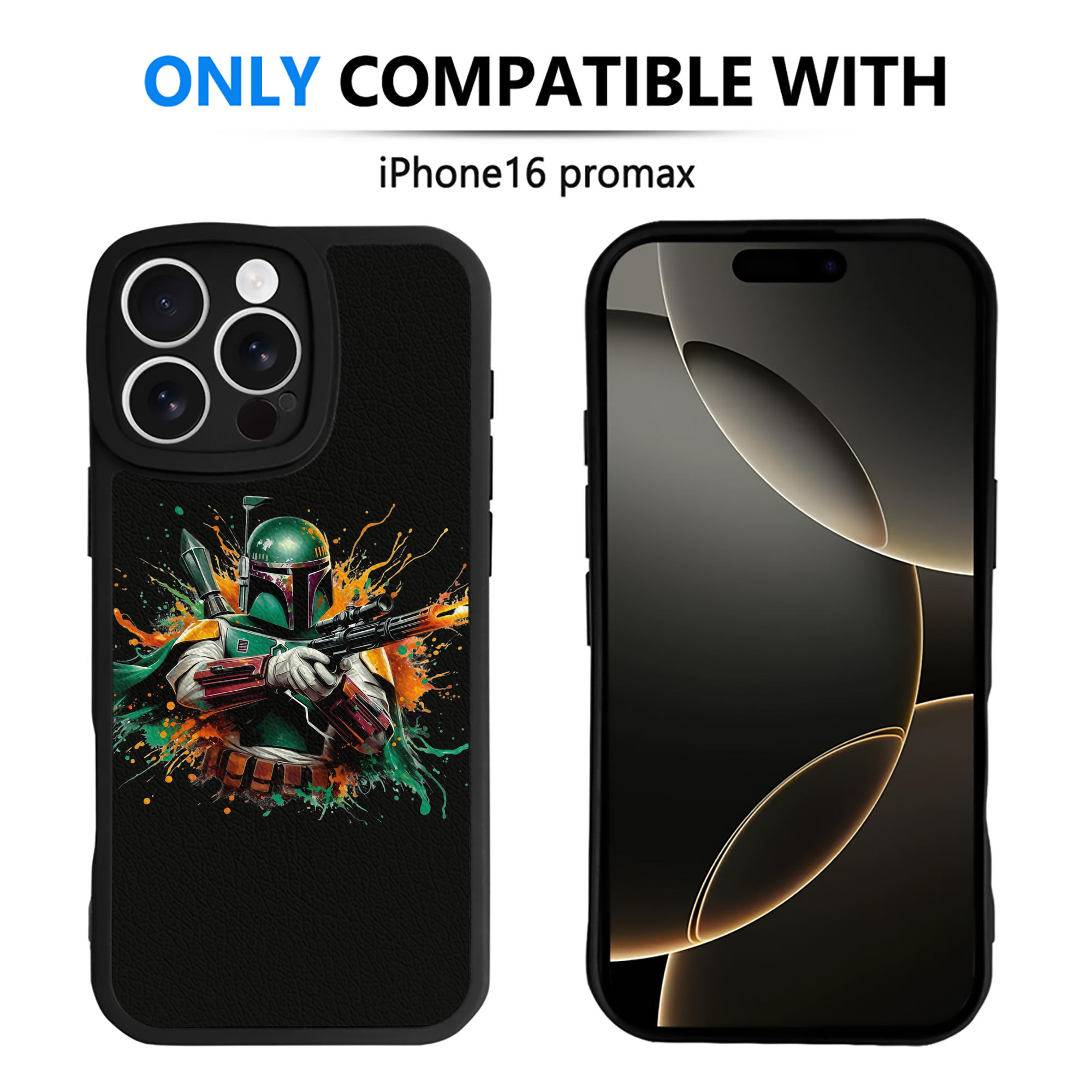 （画像用） スター・ウォーズ Star Wars 【iPhone 16シリーズ対応】シリコンスマホケース（レザー調） 材質：シリコン